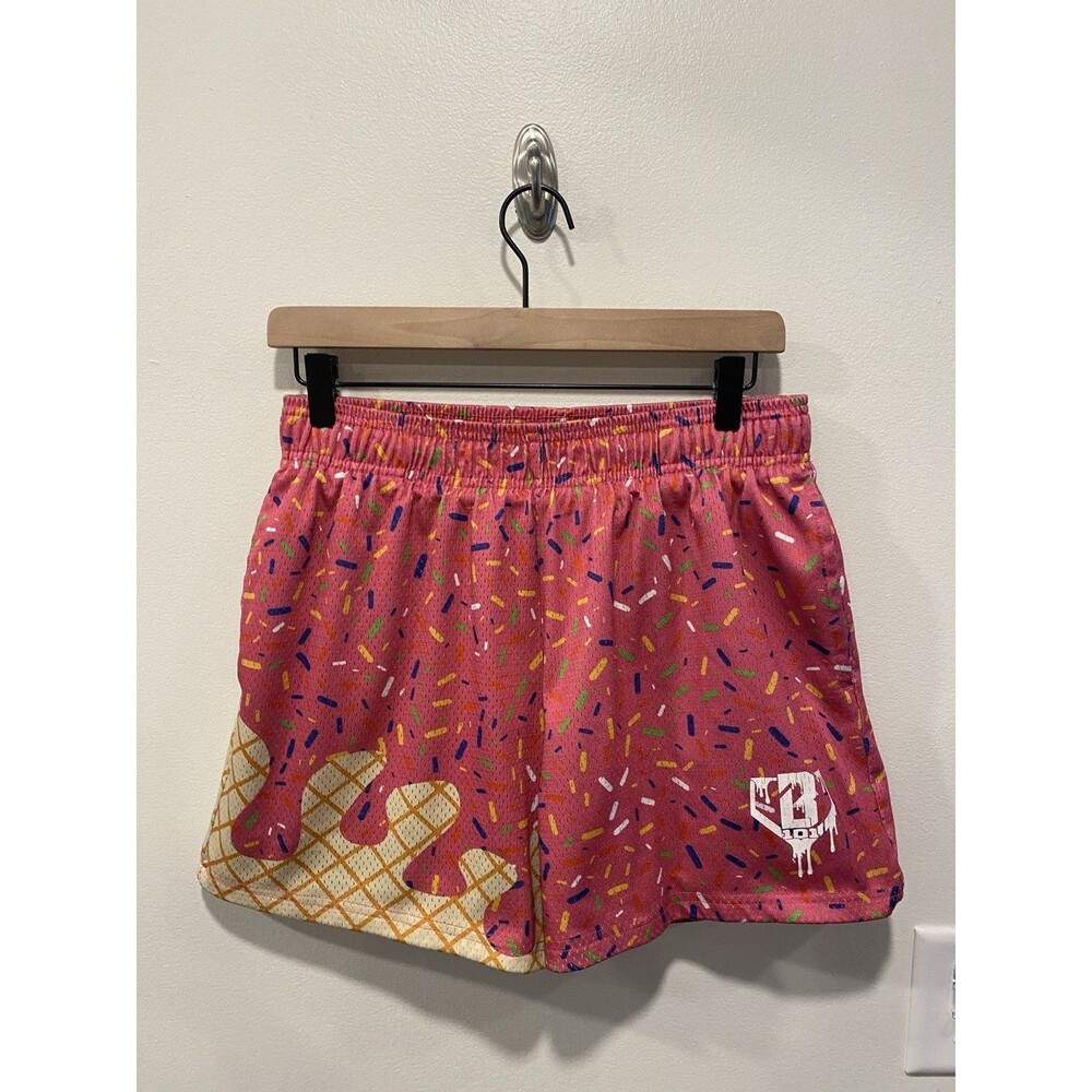 Baseball Lifestyle 101 Mens Ice Cream Shorts - Strawberry Size Small Athletic
